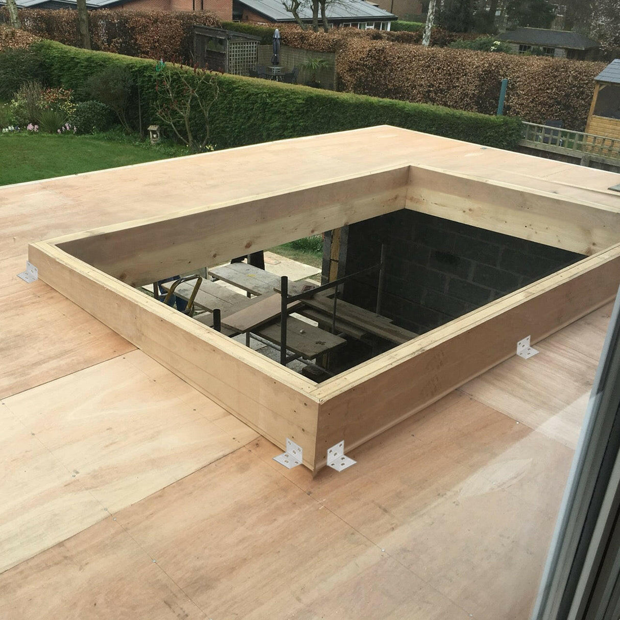 1000 x 2000 mm Insulated Upstand for Flat Roof Skylight.