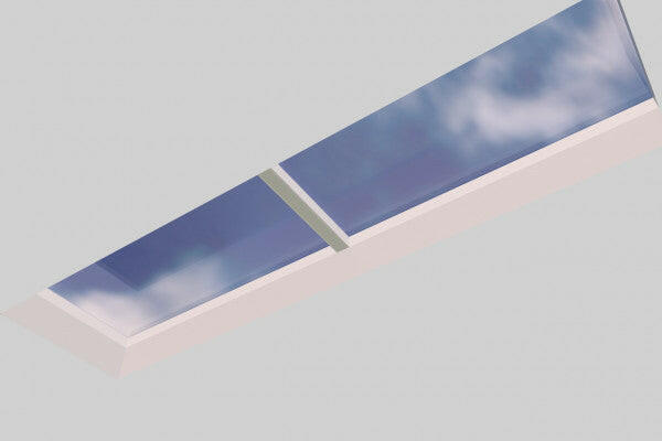 1000 x 3500 mm Fixed Glass Link Modular Skylight (1 Fixed 0 Opening).