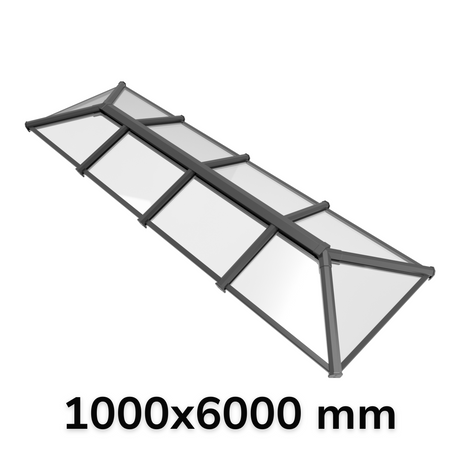 1000 x 6000 mm Stratus Aluminium Roof Lantern Style 6 (Traditional).