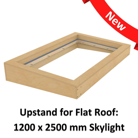 1200 x 2500 mm Insulated Upstand for Flat Roof Skylight.
