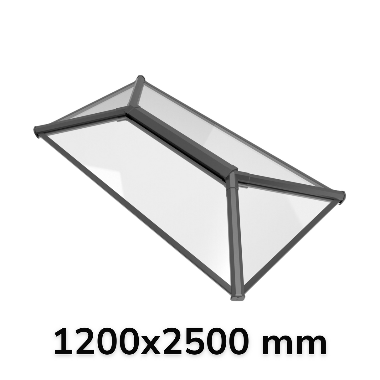 1200 x 2500 mm Stratus Aluminium Roof Lantern Style 1 (Contemporary).
