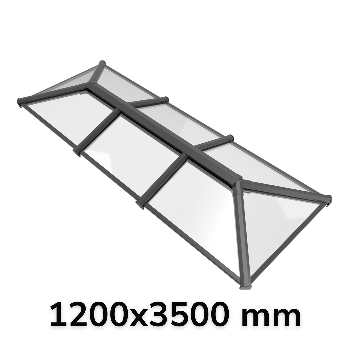 1200 x 3500 mm Stratus Aluminium Roof Lantern Style 3 (Traditional).