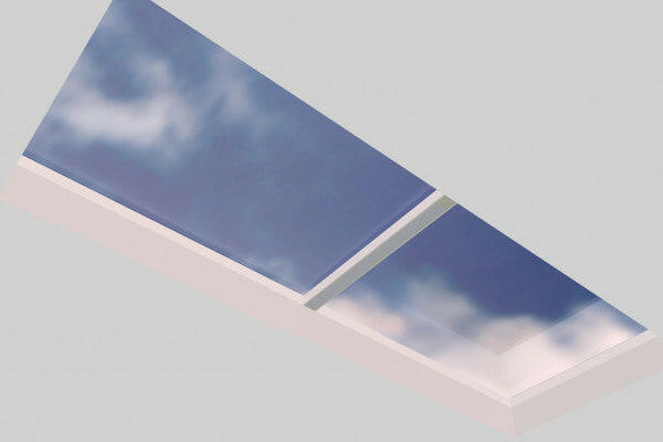 1500 x 4000 mm Fixed Glass Link Modular Skylight (2 Fixed 0 Opening).