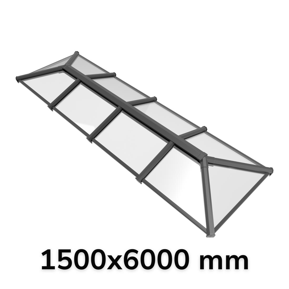 1500 x 6000 mm Stratus Aluminium Roof Lantern Style 6 (Traditional).
