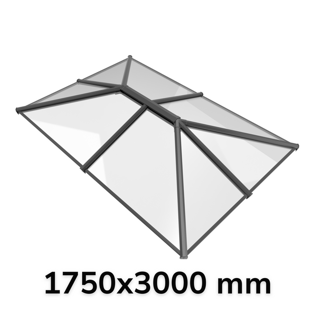 1750 x 3000 mm Stratus Aluminium Roof Lantern Style 4 (Traditional).