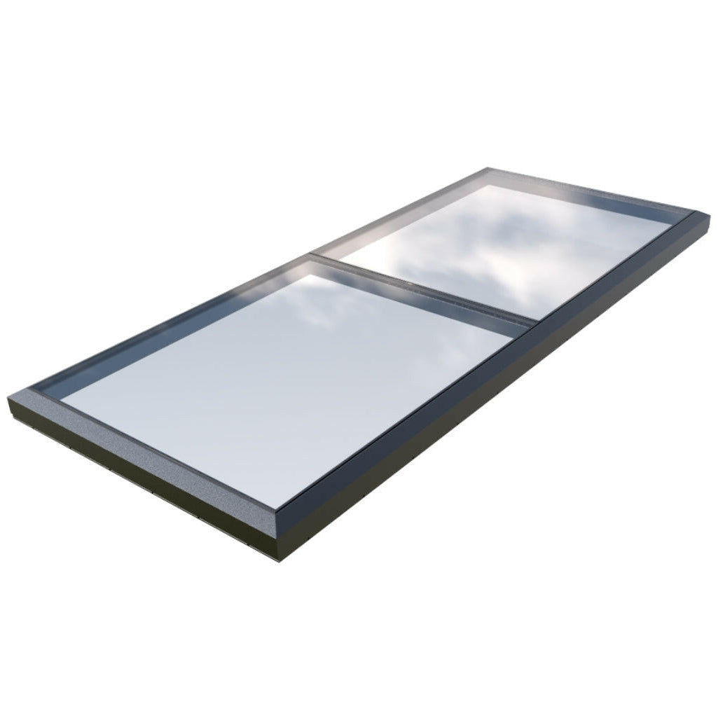 1500 x 3500 mm Fixed Glass Link Modular Skylight (1 Fixed 0 Opening).