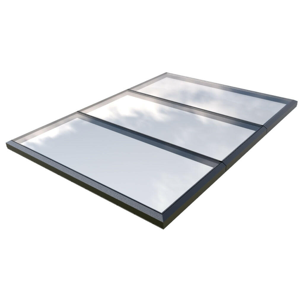 3000 x 4000 mm Fixed Glass Link Modular Skylight (3 Fixed 0 Opening).