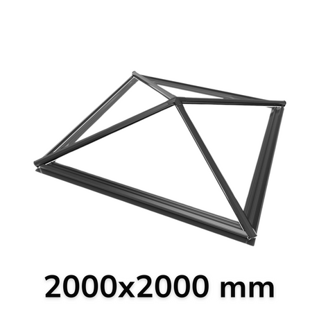 2000 x 2000 mm Stratus Aluminium Roof Lantern Style 8 (Pyramid).