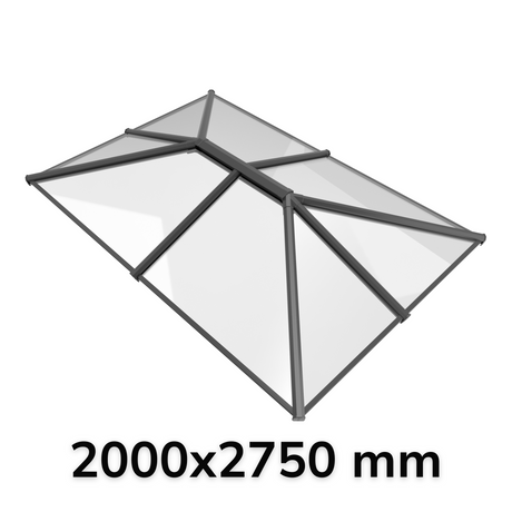 2000 x 2750 mm Stratus Aluminium Roof Lantern Style 4 (Traditional).