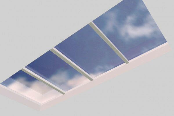2000 x 5000 mm Fixed Glass Link Modular Skylight (2 Fixed 0 Opening).