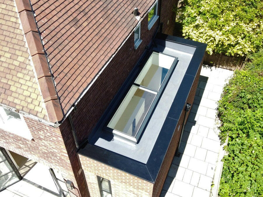 1000 x 3500 mm Electric Opening Glass Link Modular Skylight (0 Fixed 1 Opening).