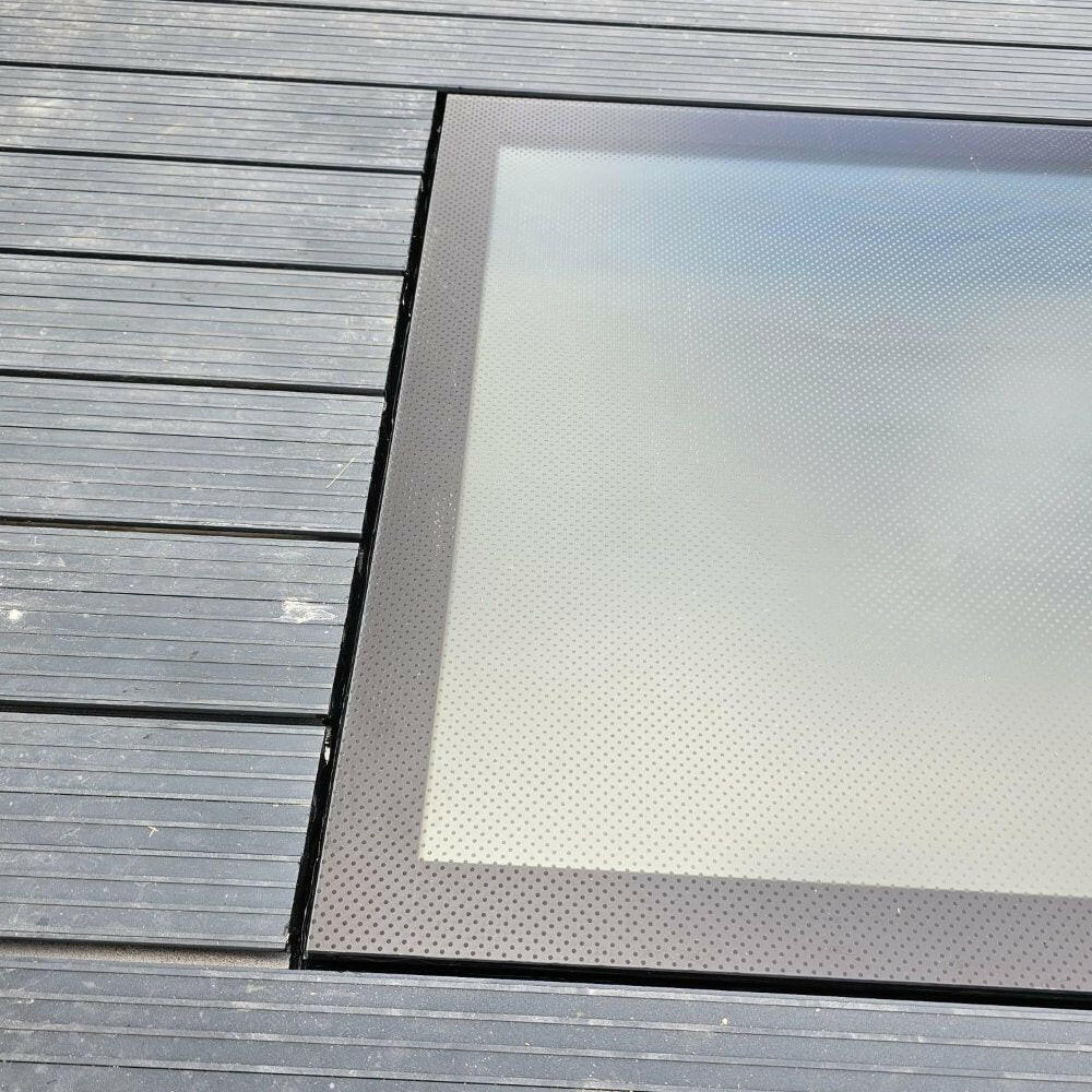 1200 x 2500 mm Frameless Walk-on Skylight.