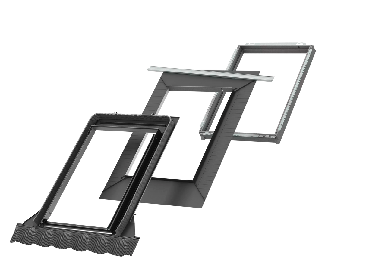 78x180 cm VELUX Pro+ EDW MK12 2000 Tile Flashing with Insulation | Grey Aluminium Finish.