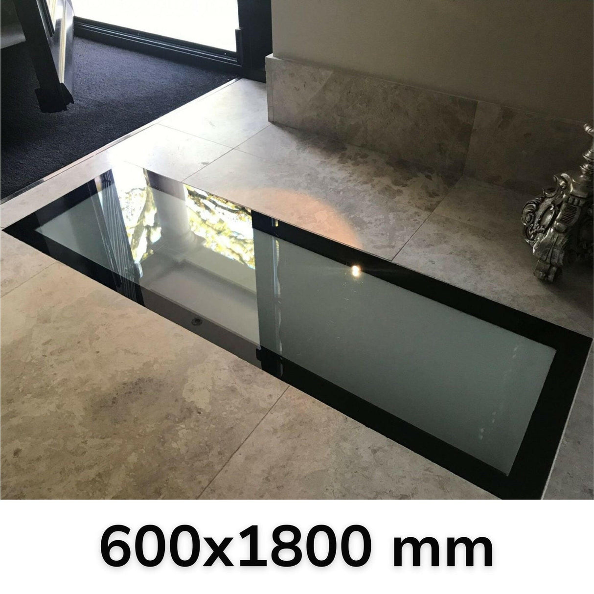 600 x 1800 mm Frameless Walk-on Skylight.