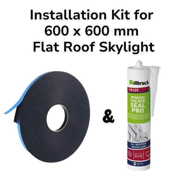 600 x 600 mm Flat Roof Skylight Installation Kit.