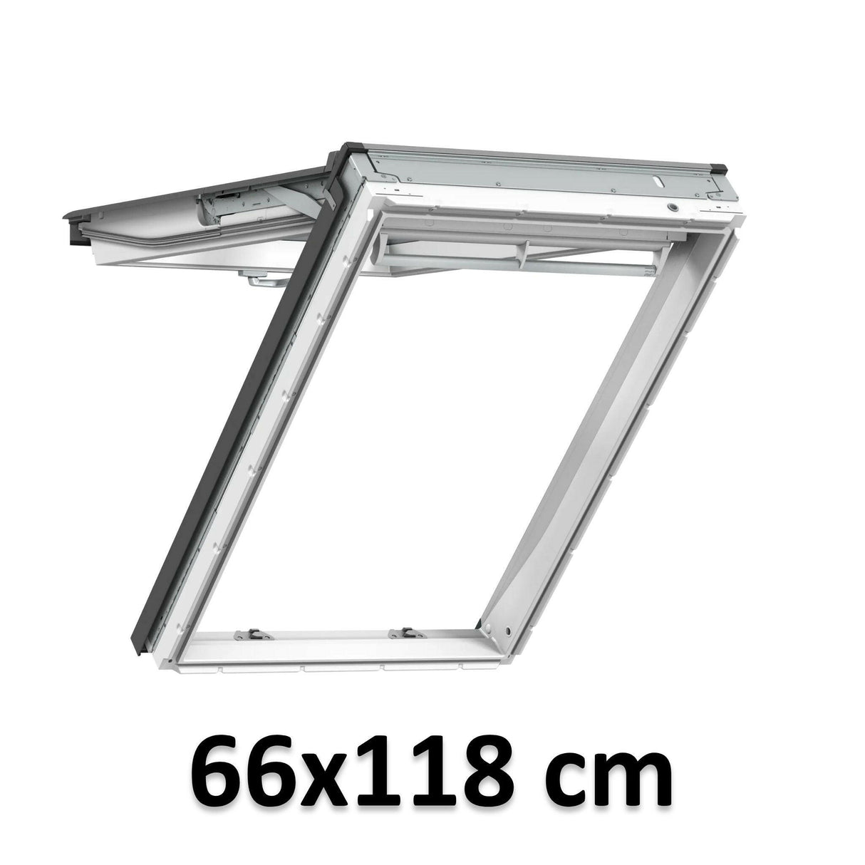 66x118 cm VELUX GPU FK06 0066 Handmatig uitzetbaar dakraam | Wit polyurethaan onderhoudsvrij | Driedubbel glas