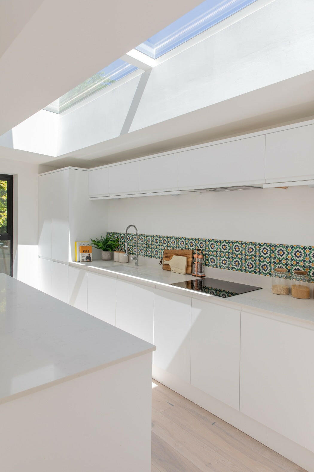 2000 x 5500 mm Electric Opening Glass Link Modular Skylight (2 Fixed 1 Opening).