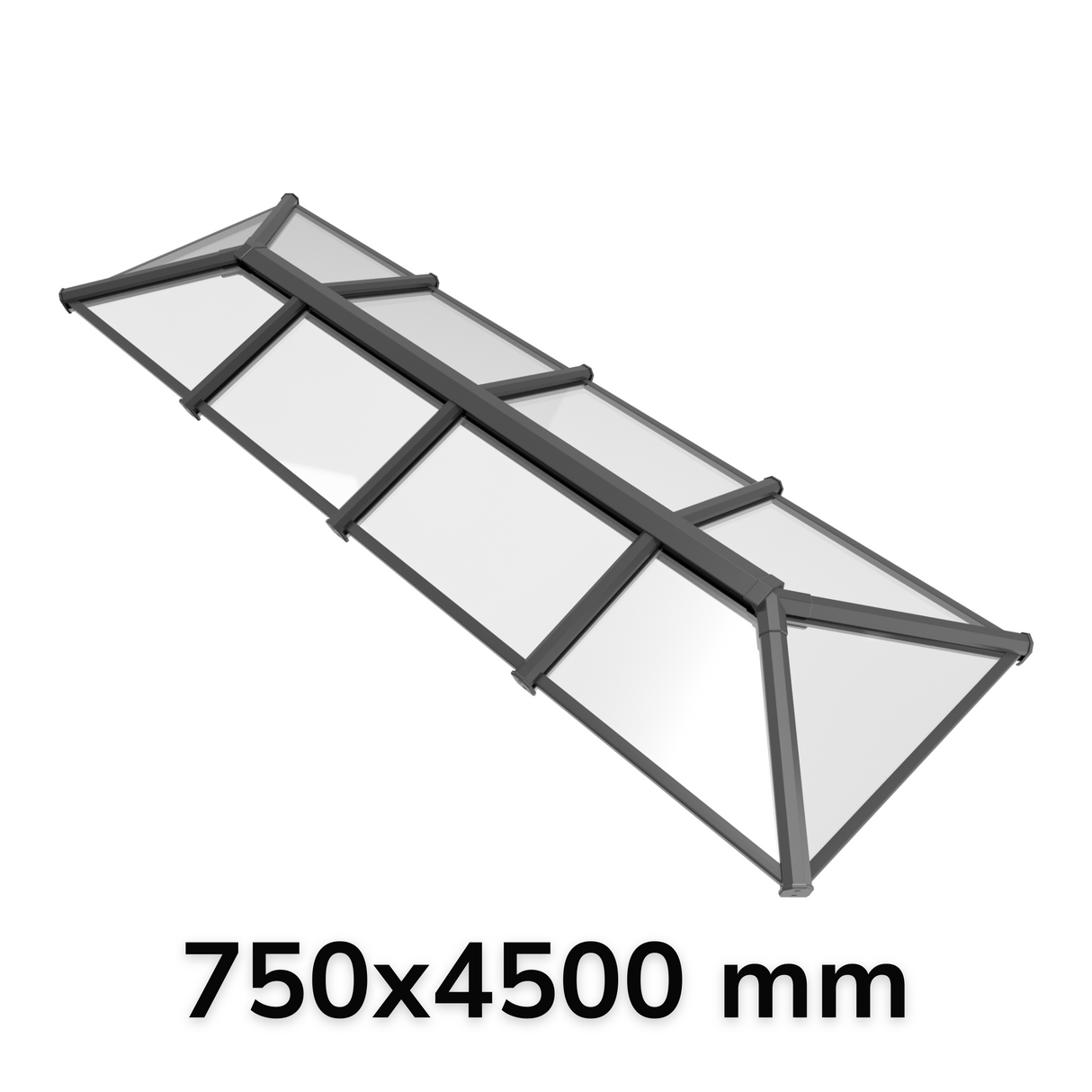 750 x 4500 mm Stratus Aluminium Roof Lantern Style 6 (Traditional).
