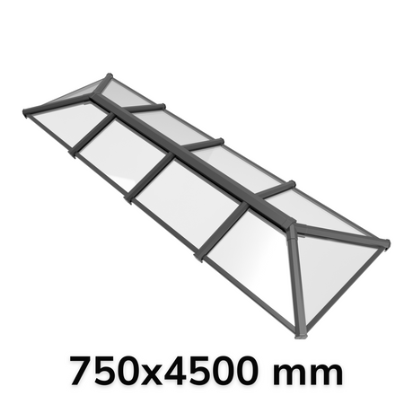 750 x 4500 mm Stratus Aluminium Roof Lantern Style 6 (Traditional).
