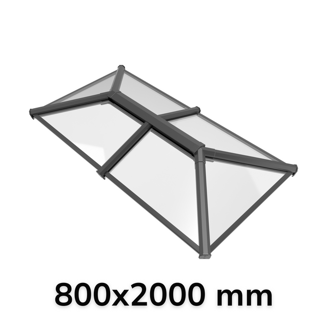 800 x 2000 mm Stratus Aluminium Roof Lantern Style 2 (Traditional).