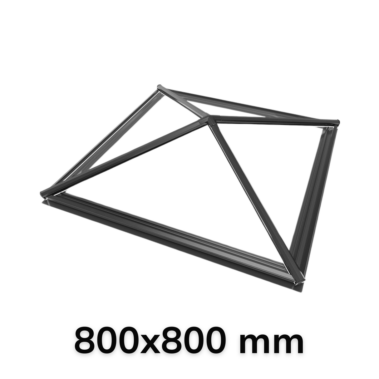 800 x 800 mm Stratus Aluminium Roof Lantern Style 8 (Pyramid).