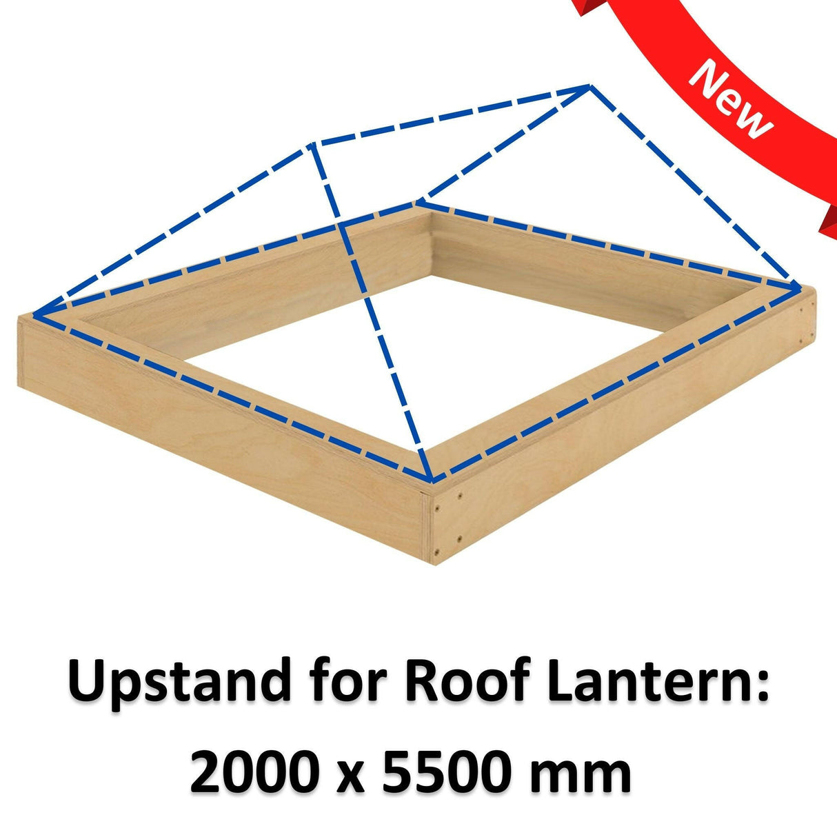 2000 x 5500 mm Insulated Upstand for Roof Lantern.