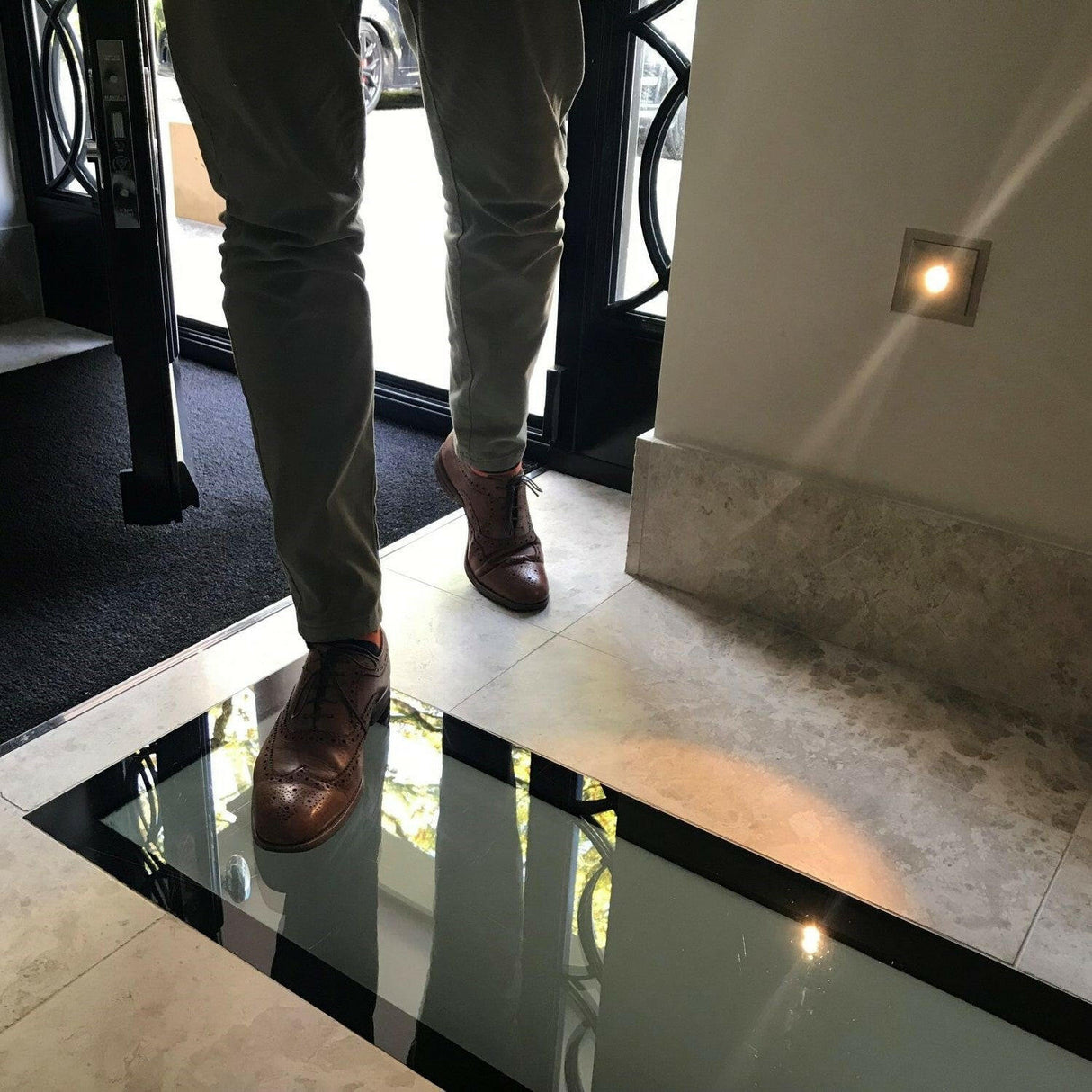 800 x 2500 mm Frameless Walk-on Skylight.