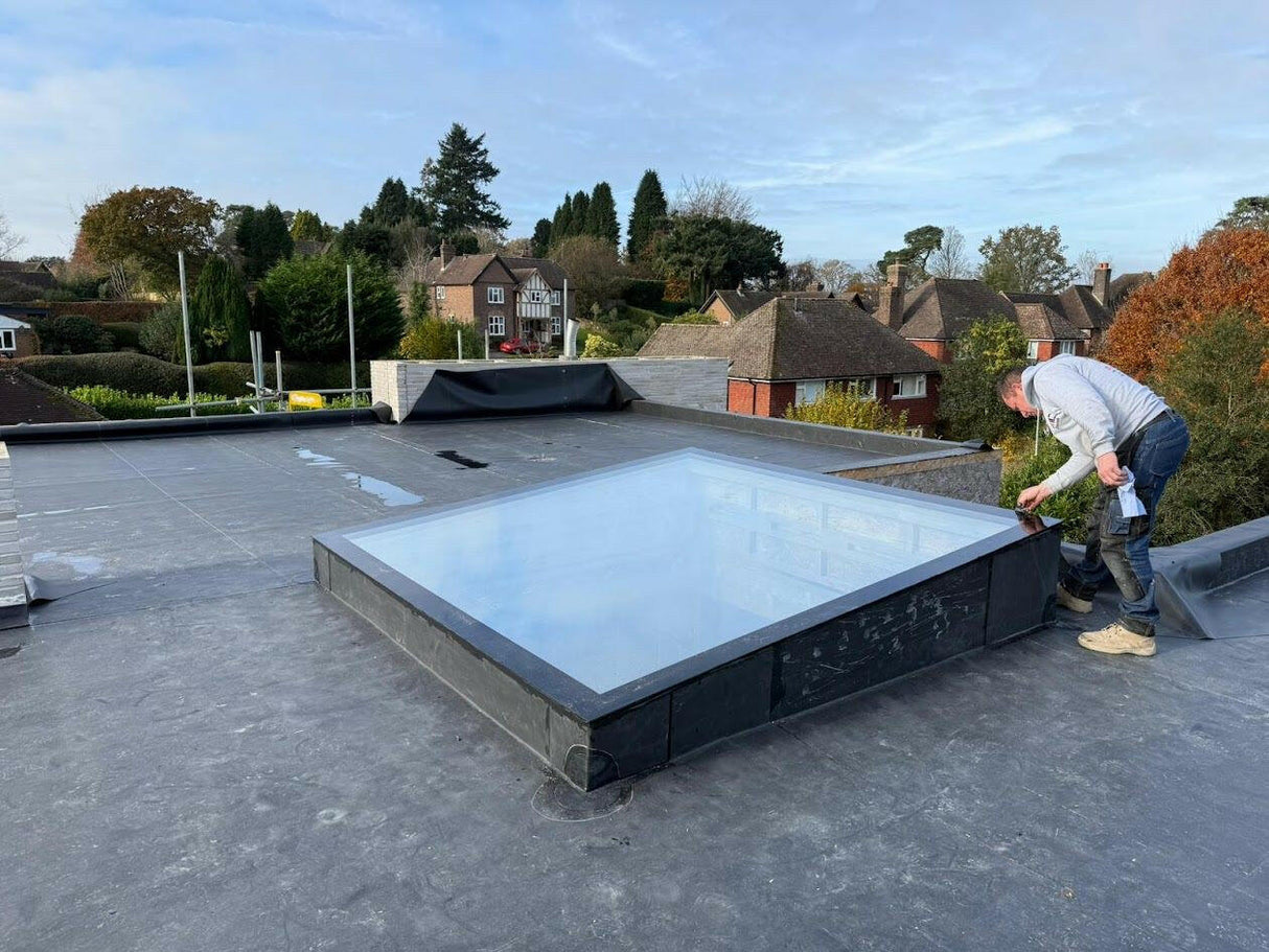 1500 x 2000 mm LD Frameless Triple Glazed Flat Roof Skylight.