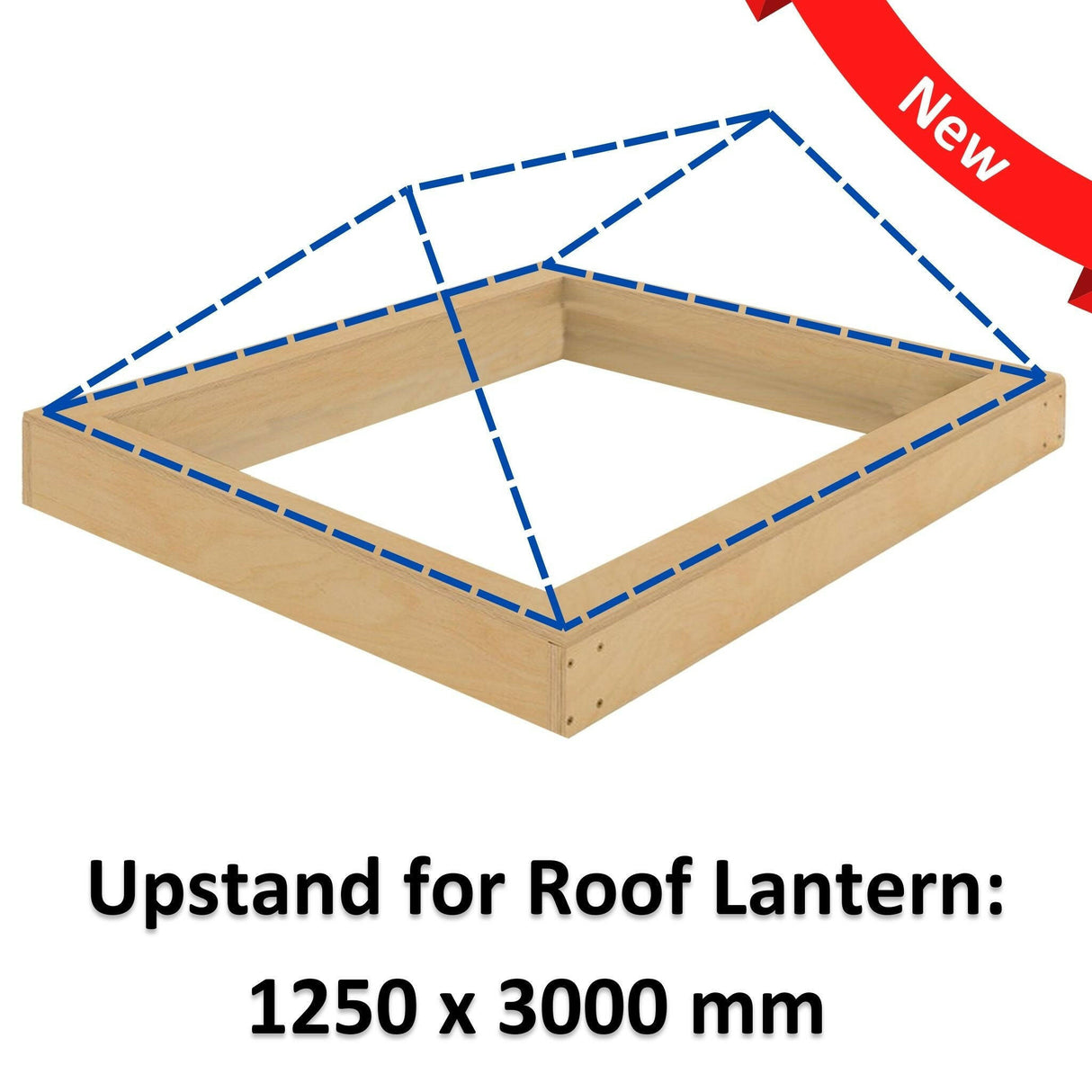 1250 x 3000 mm Insulated Upstand for Roof Lantern.
