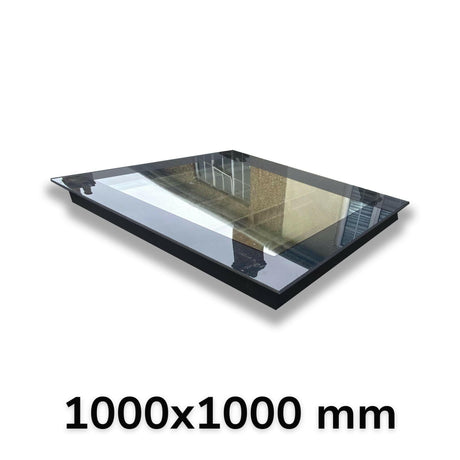 1000 x 1000 mm LD Frameless Triple Glazed Flat Roof Skylight.
