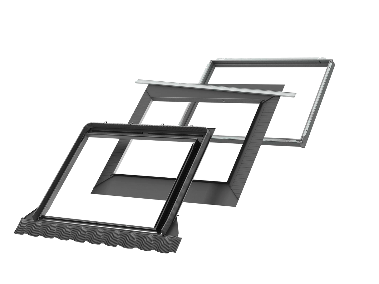 127x118 cm VELUX Pro+ EDWS FFK06 2000 Tile Flashing with Insulation | Grey Aluminium Finish.