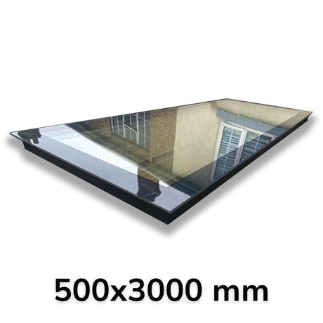 500 x 3000 mm LD Frameless Triple Glazed Flat Roof Skylight.