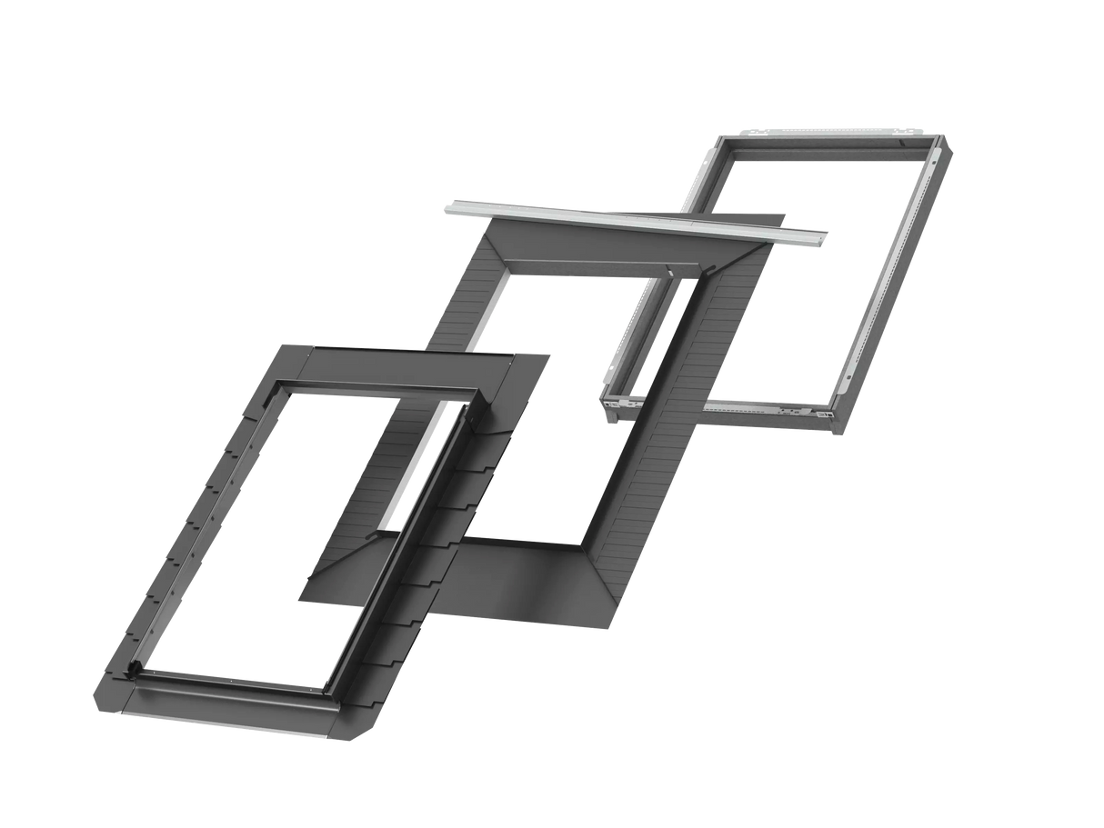 Solin pour ardoise VELUX Pro+ EDL FK04 2300 66x98 cm avec isolation | Finition zinc