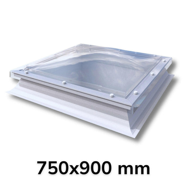 750 x 900 mm Polycarbonate Fixed Dome Rooflight by Mardome Trade.