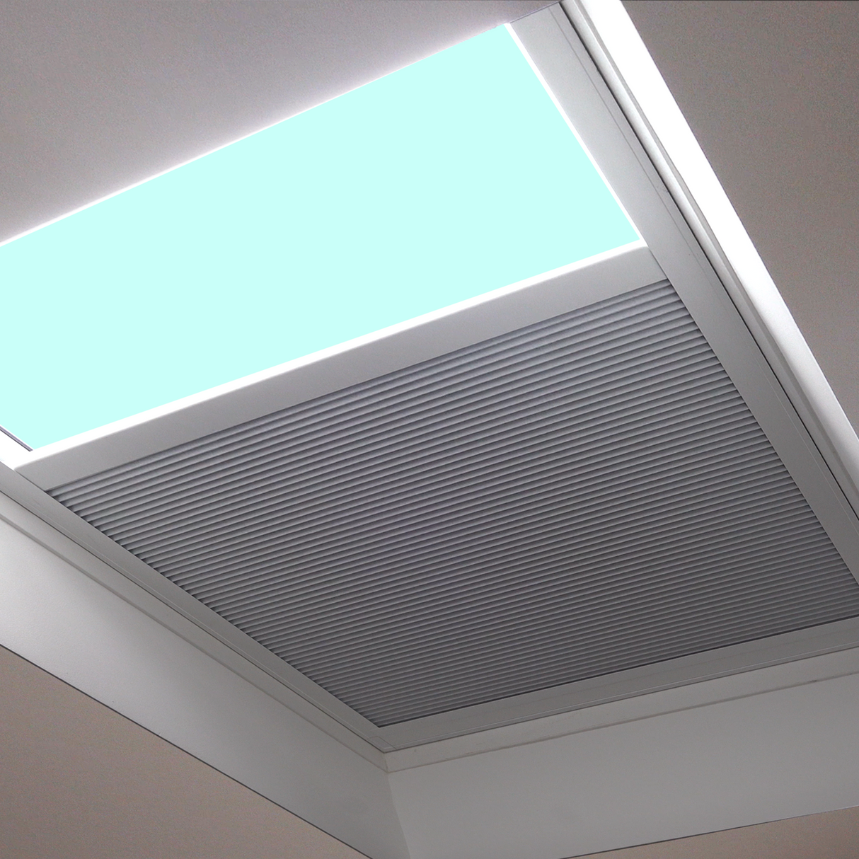 Custom Size Electric Blinds for Flat & Pitched Roof Skylights.