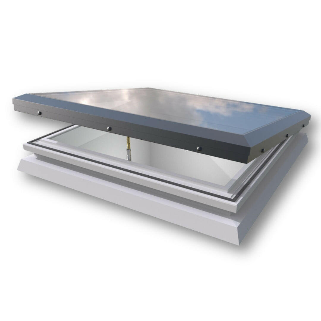 750 x 750 mm Brett Martin Manual Opening Flat Roof Skylight.