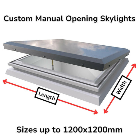 Brett Martin Custom Size Manual Opening Skylight.