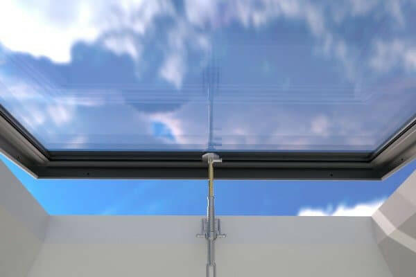 900 x 900 mm Brett Martin Manual Opening Flat Roof Skylight.