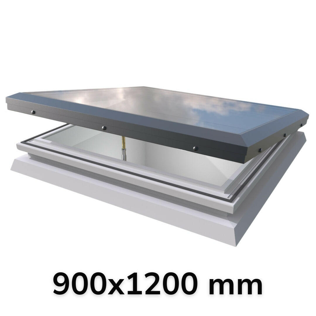 900 x 1200 mm Brett Martin Manual Opening Flat Roof Skylight.