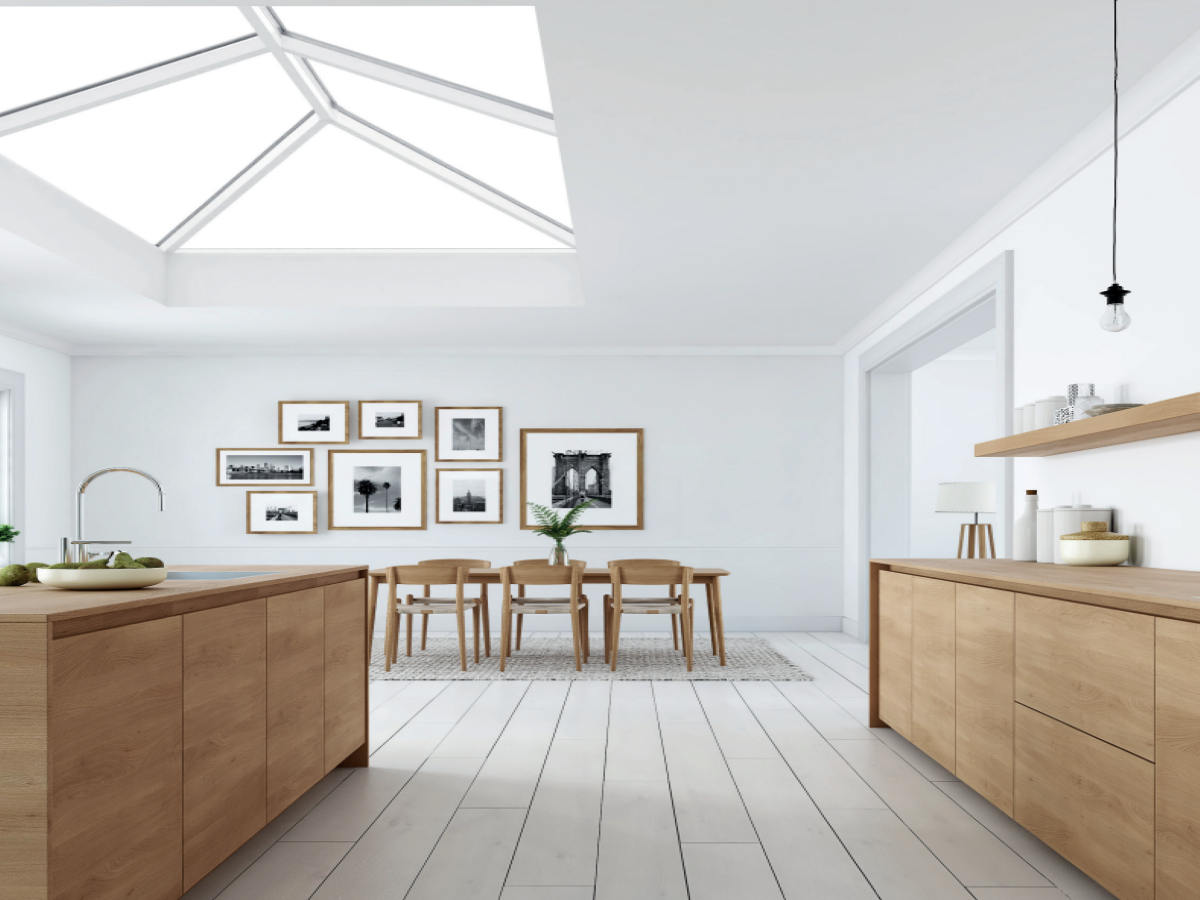 1000 x 3000 mm Stratus Aluminium Roof Lantern Style 2 (Traditional).