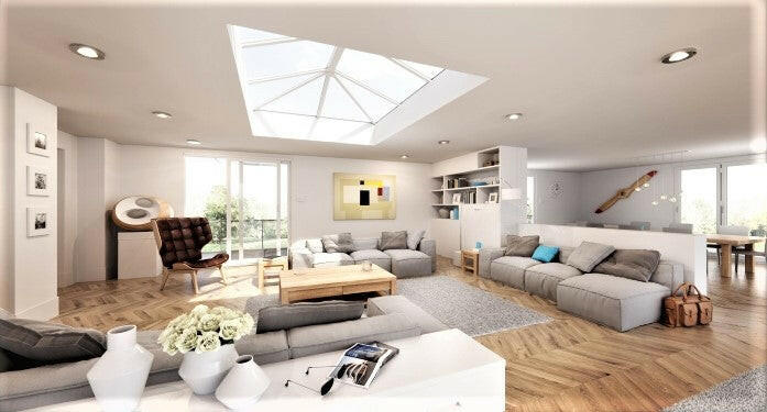 1500 x 3500 mm Stratus Aluminium Roof Lantern Style 5 (Traditional).