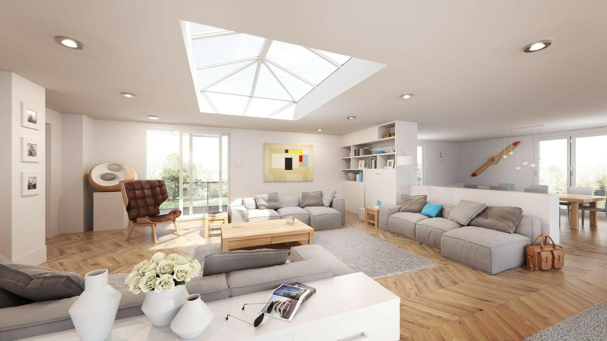 1500 x 4000 mm Stratus Aluminium Roof Lantern Style 6 (Traditional).