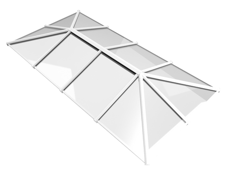 2500 x 5500 mm Stratus Aluminium Roof Lantern Style 7 (Traditional).