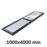 100 x 400 cm Vast modulair daklicht (2 vaste 0 openingen)
