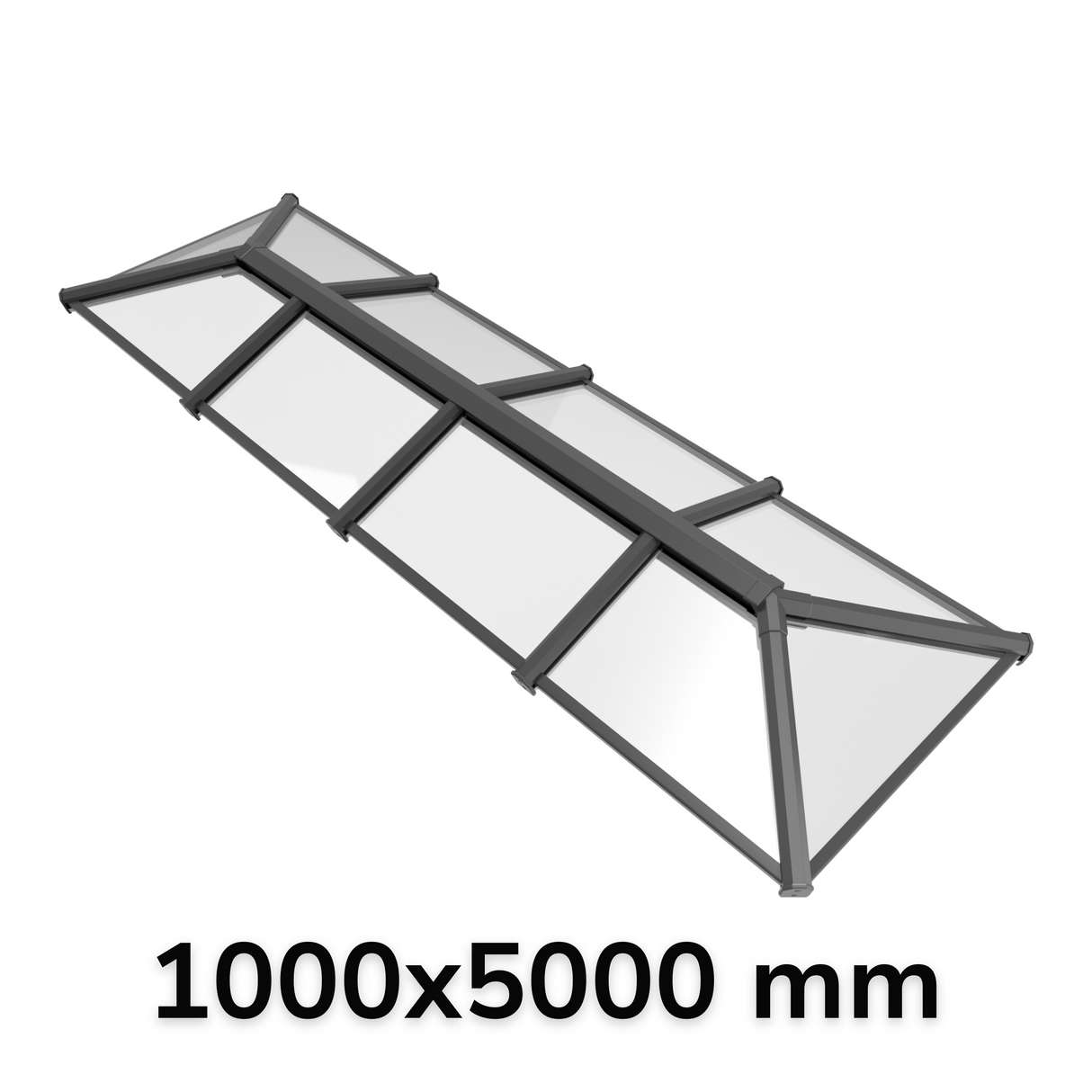 1000 x 5000 mm Stratus Aluminium Roof Lantern Style 6 (Traditional).