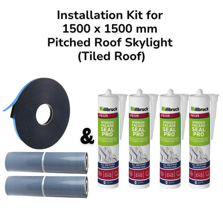 1500 x 1500 mm Pitched Roof Skylight (Tiled Roof) Installation Kit.