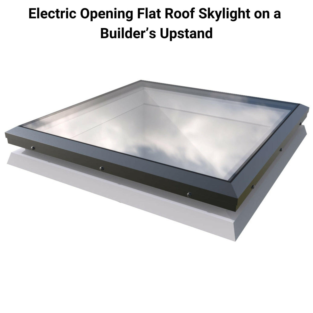 1000 x 1000 mm Brett Martin Electric Opening Flat Roof Skylight.