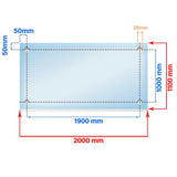 2000 x 1100 mm LD Toughened Laminated Glass Juliet Balcony.