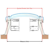 1050 x 1050 mm Smoke Vent Rooflight by Mardome.