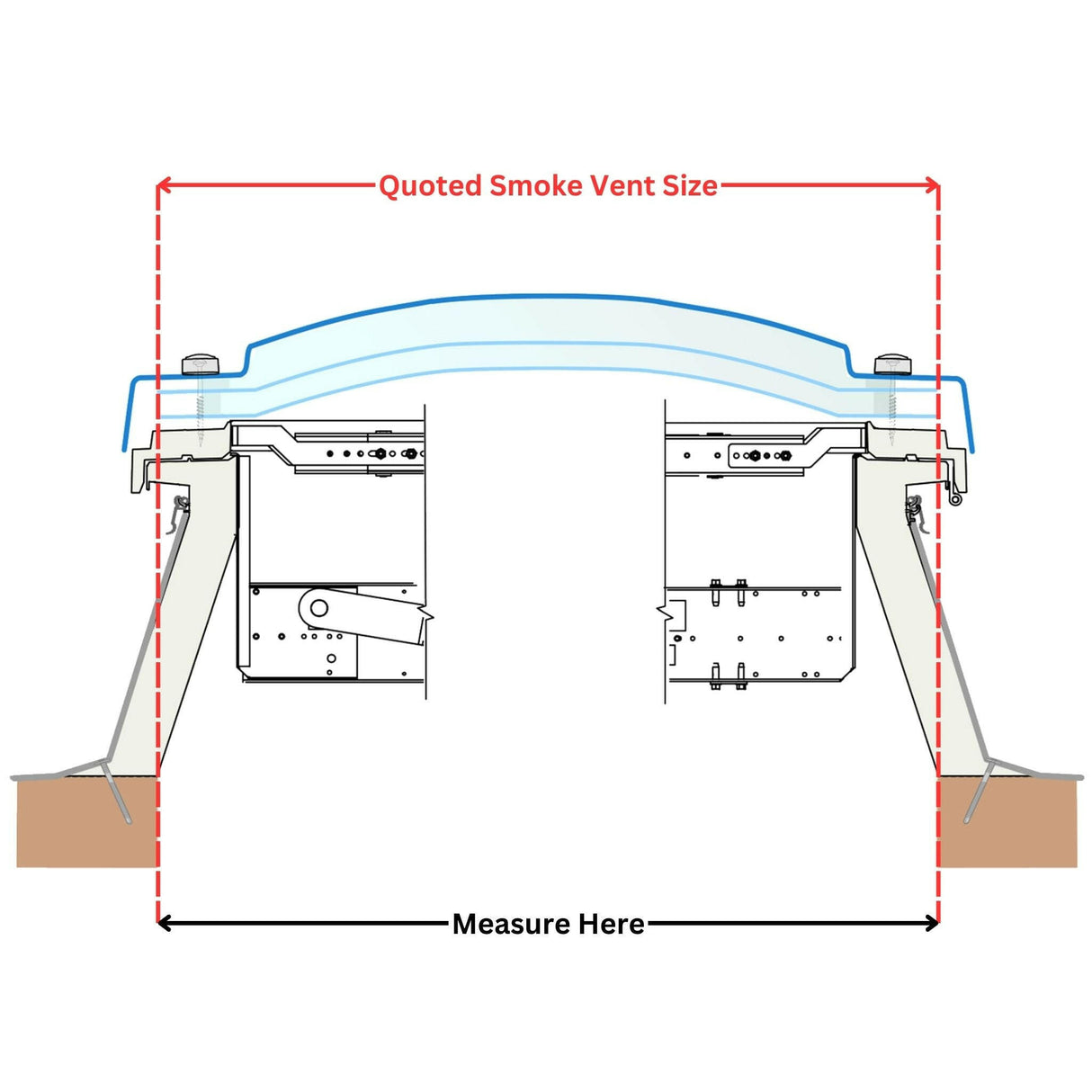 1650 x 1800 mm Smoke Vent Rooflight by Mardome.
